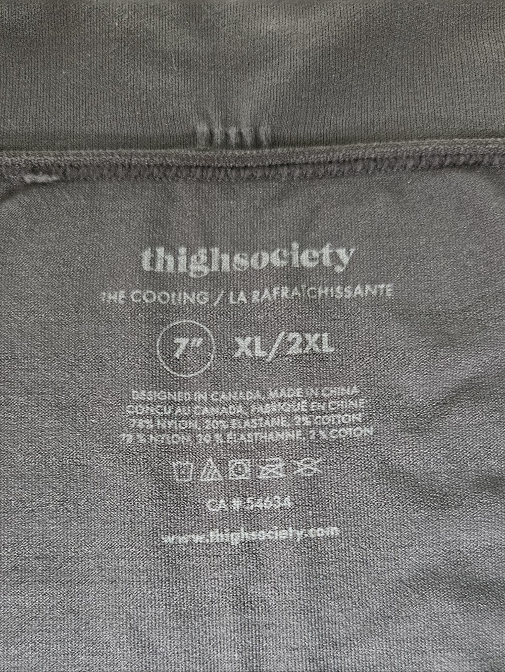 Thigh Society 7” The Cooling Anti-Chafe Slip Shorts Womens XL/2XL Smoothing - Picture 7 of 9